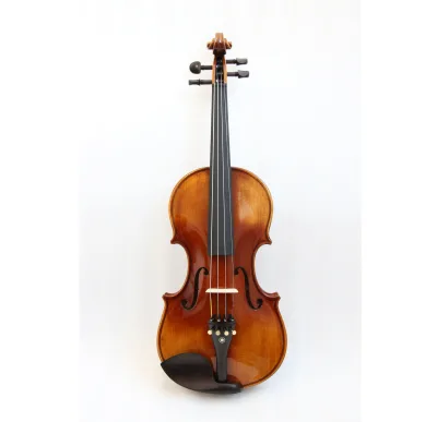Factory Wholesale High Quality 4/4 Student Violin Flame Maple Spruce Ebony Wood Handmade Glossy Instrument Set
