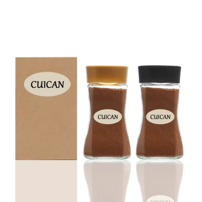 New Arrival Exclusive Design 200g Thin Waist Instant Coffee Glass Jar with Lids Clear Glass Coffee Jars