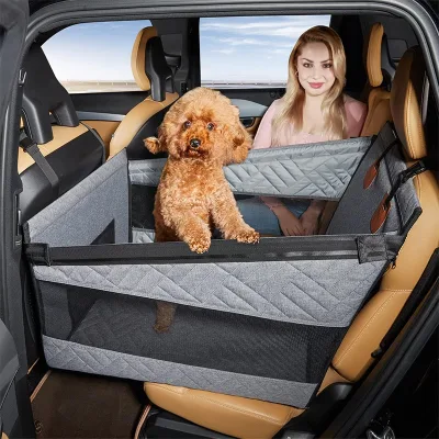 In-car Pet Mat Rear Single-seat Car Pad Seat Cushion Reinforced Bottom Mesh Dog Basket Waterproof Pet Backpack