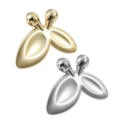 Anti Wrinkle Skin Lifting Firming V Shaping Stainless Steel Face Roller Gold butterfly Shaped 3D Facial Massager