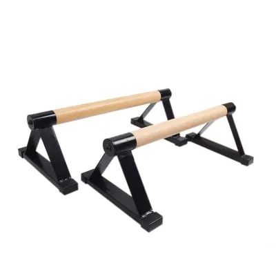 Fitness Dip Bars Gymnastic Parallettes Push up Stand Parallettes Wooden Push up Bars