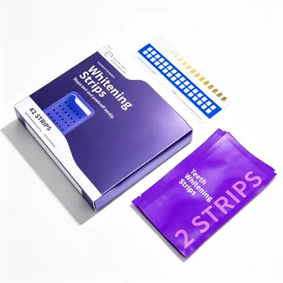 V34 Purple Teeth Whitening Strips 7/14/21 Pairs Mint Teeth for Adults