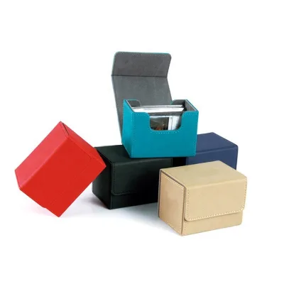 PU Leather Magnetic Storage Box Playing Card Deck Holder Custom Deck Box for Card Game