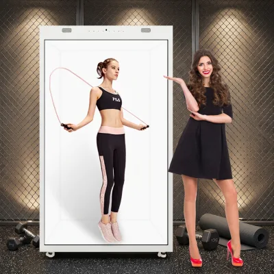 Transparent Cabinet for Shopping Mall Service Camera Microphone Integrated Holobox 3D Hologram Box