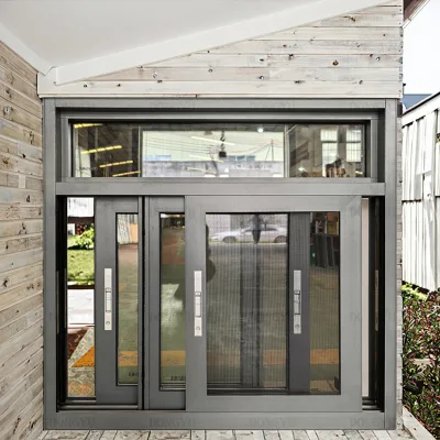 Factory Custom Aluminium windows Bronze Color Aluminium Balcony Sliding Window Price in Pakistan