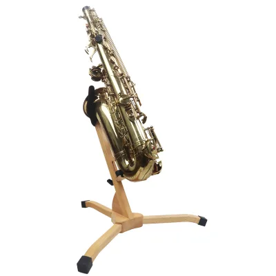 Good Quality High Grade Flodble Wooden Alto Saxophone Stand Big Wind Instrument Accessories for Sell