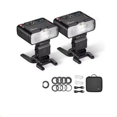 Godox MF12 Macro Mini Speedlite Built-in X System TTL Flash with Color Filter Diffuser for Closeup Shooting Shots