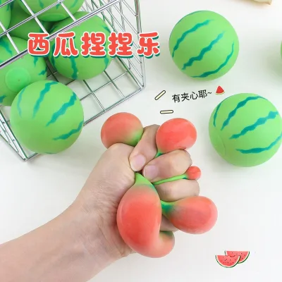 Summer Hot Soft Gel Color Changing Watermelon Squeeze Gift Venting Novelty Red Sandwich Fruit Decompress Child Gift