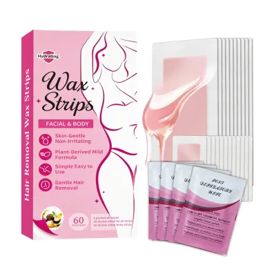 Hair Removal Wax Strips  4 Perfectoil Wipes 20 Double Sided Facial Strips 10 Double Sideid Body Strips