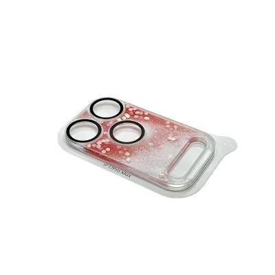 3D Camera Lens Glass Protect for Iphone 17 Pro Integrated Liquid Glitter Camera Lens