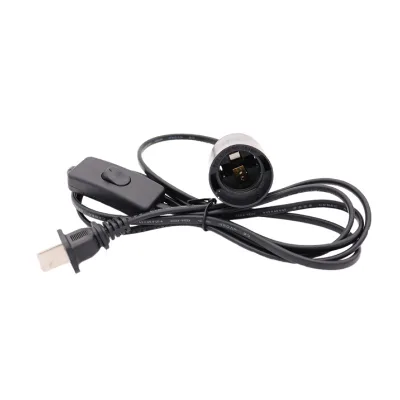 E27 E14 Bulb Lamp LED Holder Socket EU/US/AU/UK Plug With 303 Button Extent Cable 1.8m Bulb Socket for LED Pendant Light Head