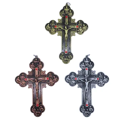 Catholic Church Religious Cross Jesus Christ Crucifix Metal Casting Durable Wall Cross Pendant