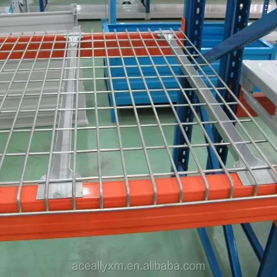 Wire Mesh Decking with Flared Style Support Channel Waterfall Wire Mesh Pallet Racking System