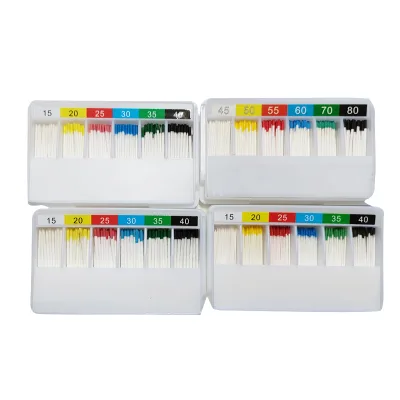Wholesale Color Coded 04 Pack of 60 Taper Gutta Percha Points Root Canal Filling Dental Filling for Root Canal Treatment