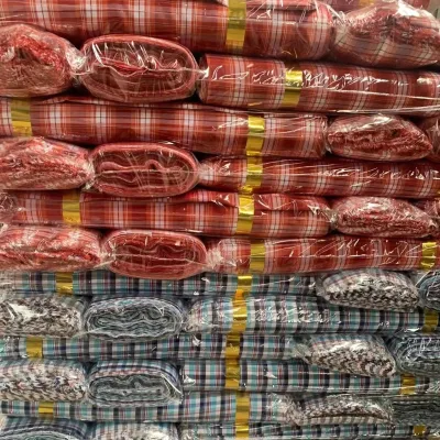 Custom Lightweight Breathable Soft 100% Polyester Twill Fabric Yarn-Dyed Plaid Printed Style for Boys Shirts Skirts Dresses Bags
