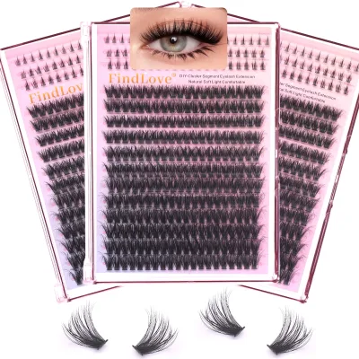 Manga-Lash-Clusters Kit Wispy Natural Invisible Band Eyelash Clusters Kit for DIY Cluster Eyelash Extensions