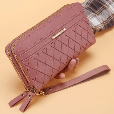 Females Fashion Clutches Women Long Luxury Pu Zipper for Women Branded Women's Wallets Multi-functional Fashion Change Purse