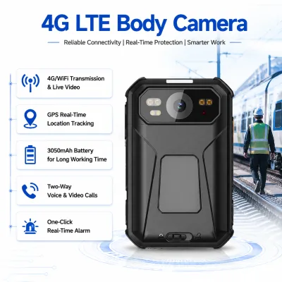 4G Body Worn Camera WiFi 2K Video Recorder Real Time Transmission GPS Location Tracking with Remote Monitoring Platform System