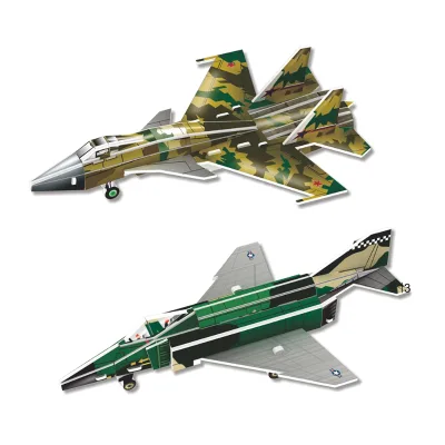 Custom DIY Assemble Model Paper Jigsaw Puzzle 3D Aircraft With 39 PCS