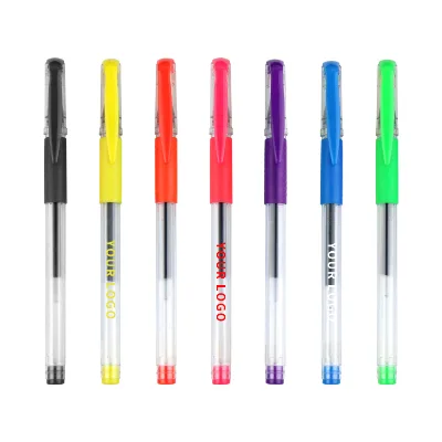 Wholesale Customized 0.5mm Light Plastic Gel Pens with Black Ink for School Students-inkwell Brand Cheap Stationery Writing Tool