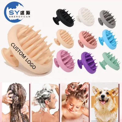 Custom Logo Full Silicone Scalp Massager Shampoo Brush for Luxury Haircare Brands - Deep Cleansing & Scalp Revitalization Tool
