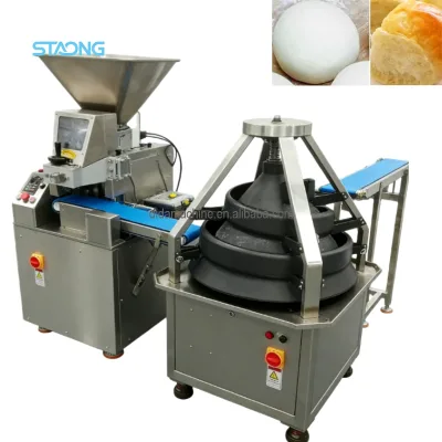 Continuous Bread Dough Dividing Machine Round Dough Divider and Rounder Machine Volumetric Dough Cutter Dividers Rounder Machine