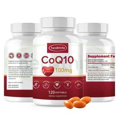Healthife CAS 303-98-0 Halal Supplement Ubiquinone Coq10 Softgel 100mg Coenzyme Q10 Softgel