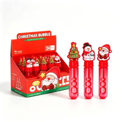 Wholesale Mixed Cartoon Santa Claus Bubble Wands ,Kids Handheld Bubble Stick Toy Outdoor Party Stall Bubble Blower Toys