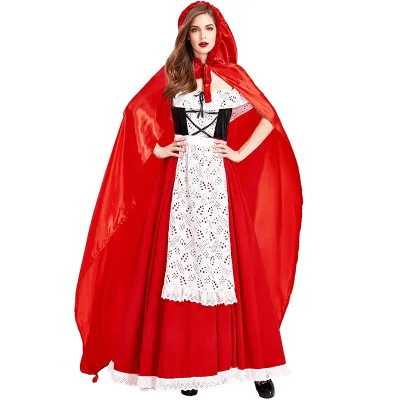 2025 new styles Red riding hood party dress with cape