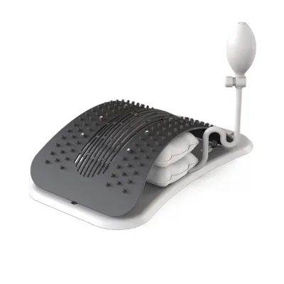 Back Stretcher for Lower Back Pain Relief Adjustable Air Cushion Lumbar Back Cracker with Magnetic Pad