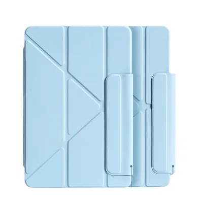 360 Degree Acrylic+Silicon Leather Tri-fold Stand Tablet Cover Cover Flip Case Shell for Ipad 10.9 With Pen Slot