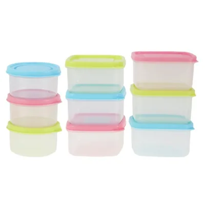 PP Plastic Small Square Boxes Kitchen Storage Containers Sealed Food Refrigerator Storage Food Sample Boxes Wholesale
