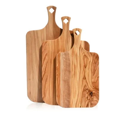 Youlike Handcrafted Organic Natural Olive Wood Cutting Board Cheese and Bread Cutting Wood Board
