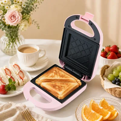Space Saving Upright Bread Toaster Carry Handle Status Indicator Compact Breakfast Sandwich Machine for Small Kitchens Hotels