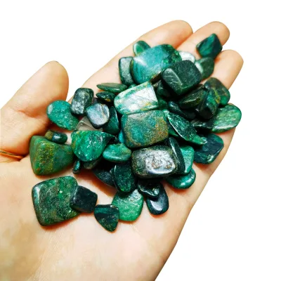 9-12mm Crystal Chips Dark Green Mica Crystal Tumbled Sericite Chlorite Mica Schist Stone