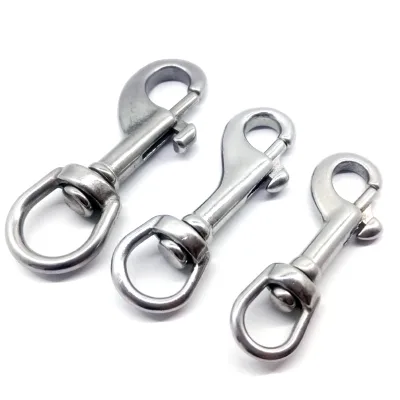 304/316 Stainless Steel Polished Swivel Snap Hook High-quality Carabiner SW-16RH for Dog Leash