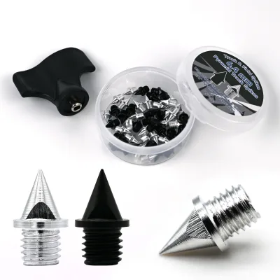 No LOGO 48 PCS 6.4mm 1/4" Track&Field Pyramid Spikes Aluminum Weight 0.47g Ultralight Shoe Replacements Sprint Run Cross Country