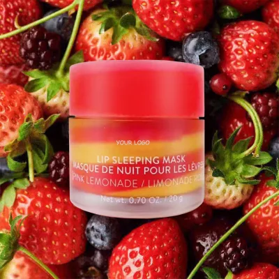 Private Label Vegan Crystal Lip Mask Long-Lasting Hydrating Sleeping Oil Day and Night Care Softens Swirl Lip Sleeping Mask