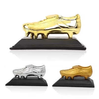 Golden Boot Football Trophy Winner Cup Trophy Resin Crafts Golden Shoes Trophy Soccer Champions