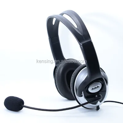 Binaural Call Center Telephone Headset Headphone with Mic and Quick Disconnect for Unified IP Phones