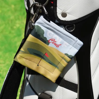 Custom Golf Ball Club Head Cleaner Cleaning Towel Golf Club Head Cleaner Square Golf Towel
