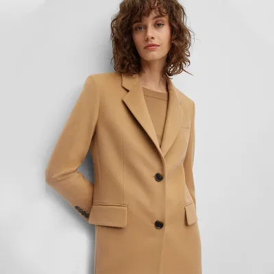 Modern Fashion Casual Womens Wool and Cashmere Fur Coat Casual Wool Lady Coat Warm ODM/OEM