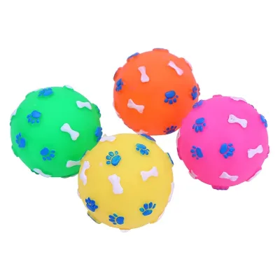 Creative Pet Supplies Wholesale Vinyl Vocal Toys Molar Sticks Dog Teeth Cleaning Small Bones Footprint Ball Toys