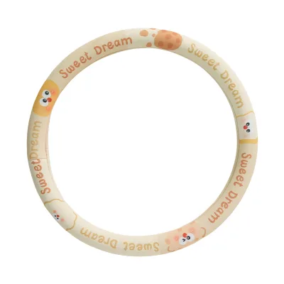 Women's Four Seasons Universal Anti-Skid Sweat-Absorbing Car Steering Wheel Cover Interior Accessory
