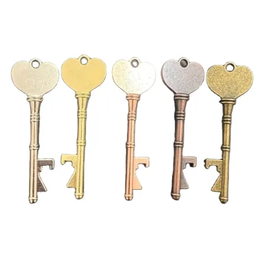 Manufacturer Custom Pocket Bottle Opener Keychain Antique Portable Key Chain Copper Bottle Opener