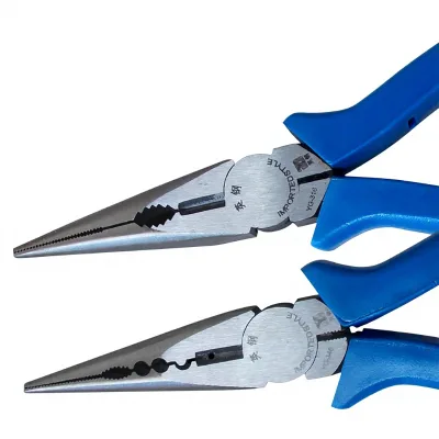 Premium English Chromium-Vanadium Alloy Steel 6-Inch Electrician's Needle-Nose Pliers Serrated Jaws Wire-Twisting Function