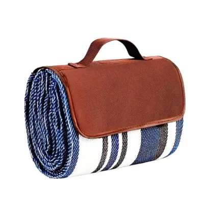 Double Outdoor Stripe Waterproof Portable Blanket Beach Camping Blanket Camping Mat for Picnic Camping