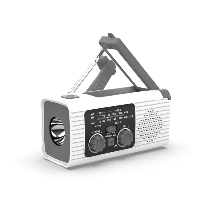 Multifunctional Solar Power Hand Cranked Charging Mobile Phone Emergency Radio Power Bank Flashlight Disaster Prevention Radio