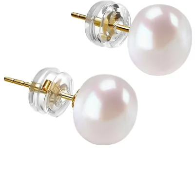 White Freshwater Pearl Stud Earrings