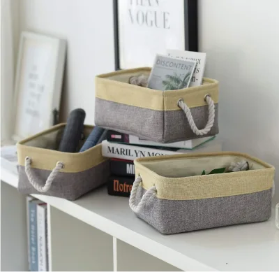 Home and Office Fabric Storage Bin Square Felt Storage Box for Organizing
